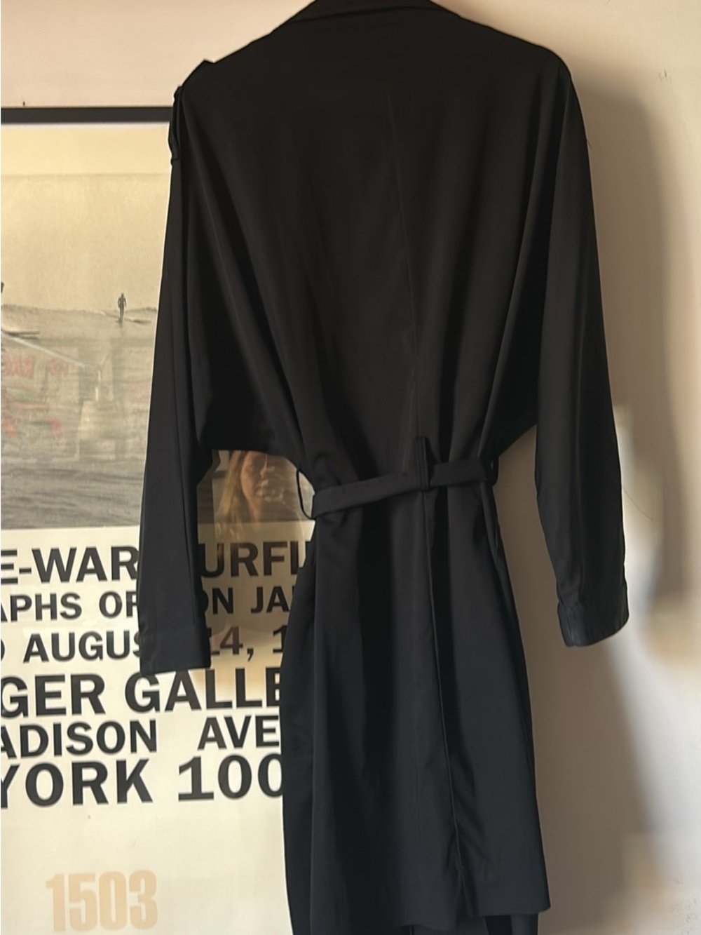 Mango Black Trench Coat S - Picture 2 of 4